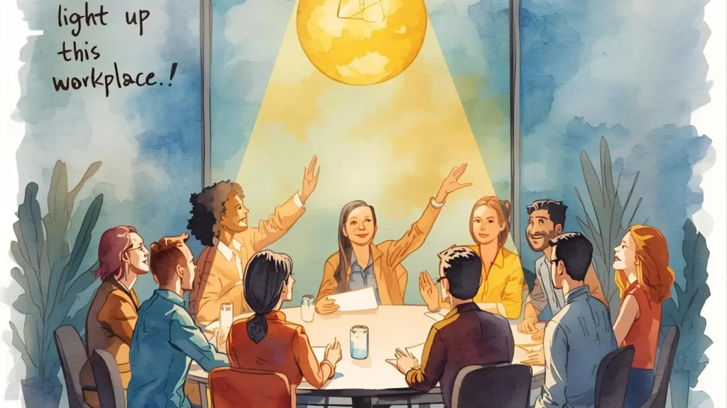 💡 "Your ideas light up this workplace!"